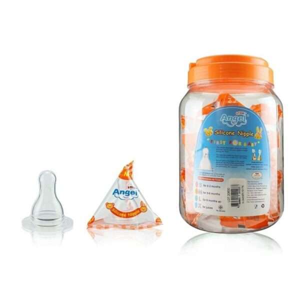 Angel Baby Silicone Nipple in Jar M- Sizes