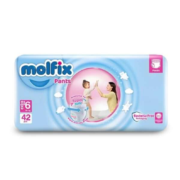 Molfix Baby Diaper Pant System Jumbo 6 Extra Large (15-22 kg) 42-Pcs (Turkey)