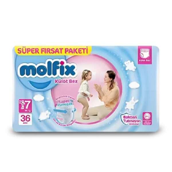 Molfix Baby Diaper Pant System 7 Extra Large (19 Kg+) 36-Pcs (Turkey )