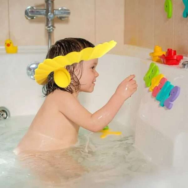 Baby Shampoo Shower Shield Hats Adjustable Waterproof Ear Protection Soft Children Kids Shower Cap