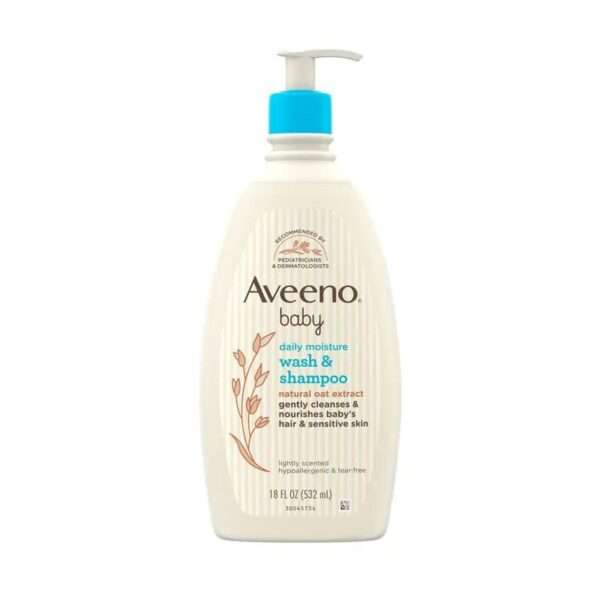 Aveeno Baby Daily Moisture Wash & Shampoo 354mL